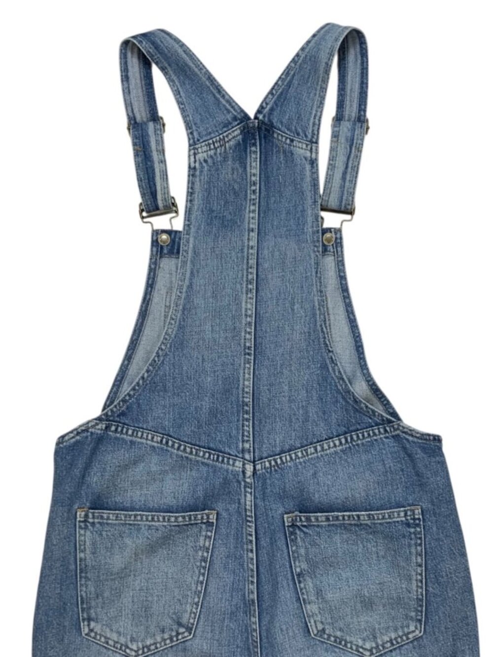 Pistola Bailey Denim Overall XS Blue Straight Leg Distressed - Picture 13 of 16